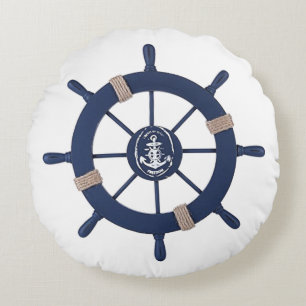 Rund-Pillow-Rad eines roten Schiffes Rundes Kissen