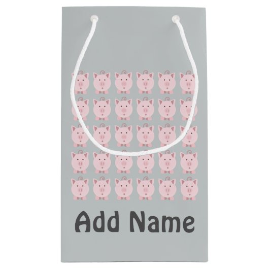 Rund-Pink-Muster Kleine Geschenktüte (Rückseite)