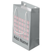 Rund-Pink-Muster Kleine Geschenktüte (Rückseite Schrägansicht)