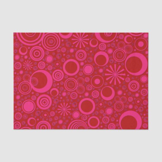 Rund-Pink-Rot-GEWEBE-FEHLERPAPIER Seidenpapier (Vorderseite)