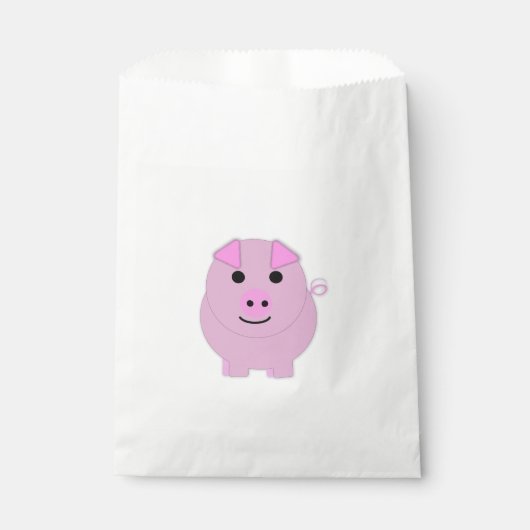 Rund-Pink-Schwein Geschenktütchen (Vorderseite)