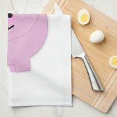 Rund-Pink-Schwein Geschirrtuch (Viertel Falte)