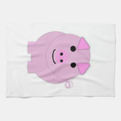 Rund-Pink-Schwein Geschirrtuch (Horizontal)