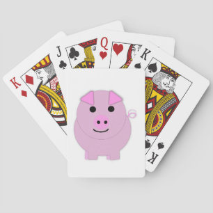Rund-Pink-Schwein Spielkarten