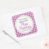 Rund-Pudding-Konserven oder Konfitürenfutter Quadratischer Aufkleber (Umschlag)