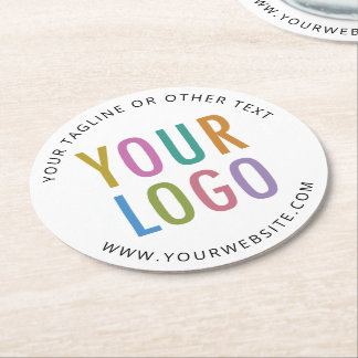 Rund Pulpboard Untersetzer Geschäft Logo Markenzei