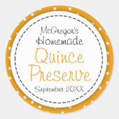Rund-Quince-Konfitüre Runder Aufkleber (Vorderseite)