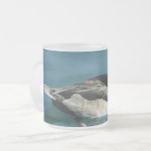 Rund ringhaltiges Schwarz-Weiß-Duck-Foto Mattglastasse (Vorderseite Links)