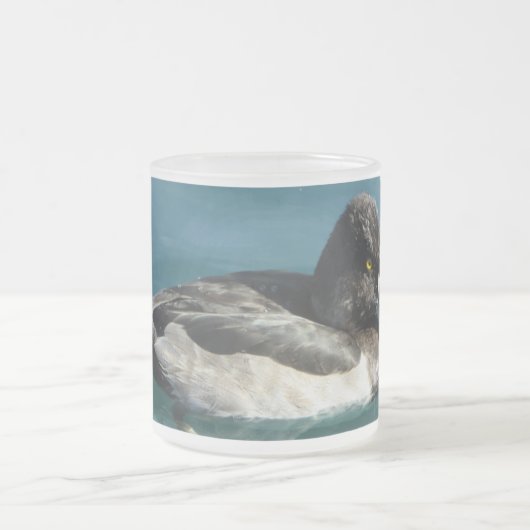 Rund ringhaltiges Schwarz-Weiß-Duck-Foto Mattglastasse (Mittel)