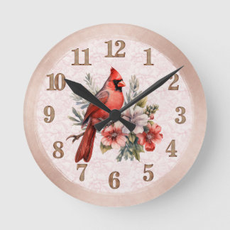Rund rote Kardinaluhr Runde Wanduhr