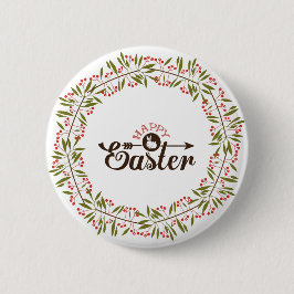 Rund rotes und grünes Blumenkränz mit sonniger Aus Button