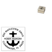 Rund Rücksendeadresse Stempel Anker (Stempel)
