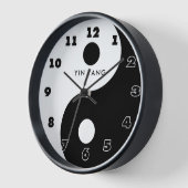 Rund-Schwarz-Weiß-Yin-Yang-Symbol-Wanduhr Uhr (Winkel)