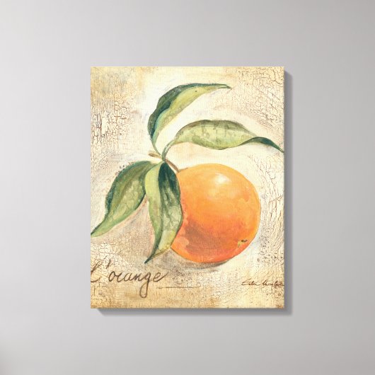 Rund Shiny Orange Frucht Leinwanddruck (Vorderseite)