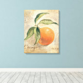 Rund Shiny Orange Frucht Leinwanddruck (Insitu (Holzboden))