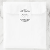 Rund Silver Flame Address Labels Runder Aufkleber (Tasche)