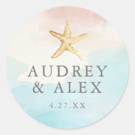 Rund-Stickers für den Strand Runder Aufkleber