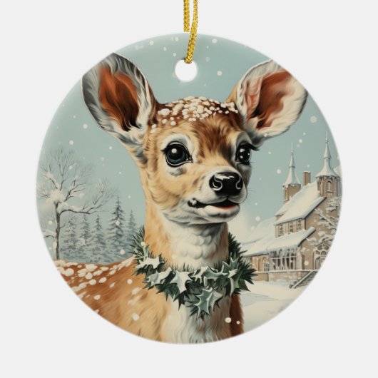 Rund trendy Layers, Xmas Keramik Ornament (Vorne)