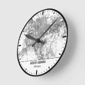 Rund Uhr Addis Ababa Clock City Linienkunst (Winkel)