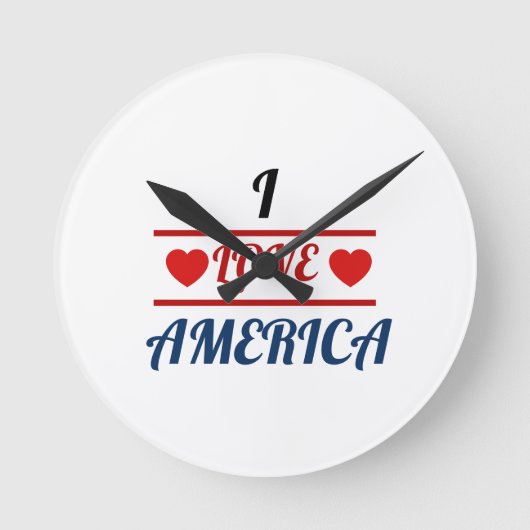 Rund Uhr - Ich liebe Amerika (Vorderseite)