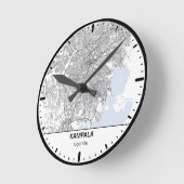Rund Uhr Kampala Clock City Line Art (Winkel)