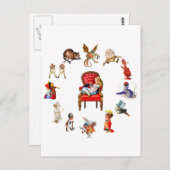 Rund um Alice durch das aussehende Glas Postkarte (Vorne/Hinten)