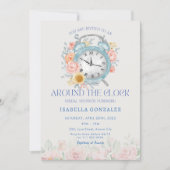 Rund um das Clock-Brautparty Einladung (Vorderseite)