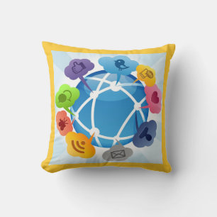 Rund um das Globe American MoJo Pillow Kissen