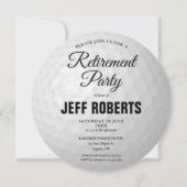 Rund um das Golf Ball Retirement Party Foto Einladung (Vorderseite)