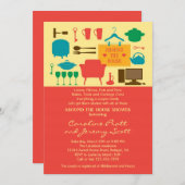 Rund um das Haus Couple's Bridal Dusche Einladung (Vorne/Hinten)