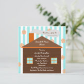 Rund um das Haus Einladung zur Brautdusche — Haus (Stehend Vorderseite)