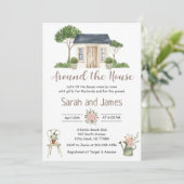 Rund um das Haus Paare Bridal Dusche Einladung (Stehend Vorderseite)