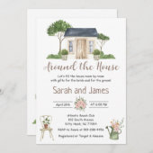 Rund um das Haus Paare Bridal Dusche Einladung (Vorne/Hinten)