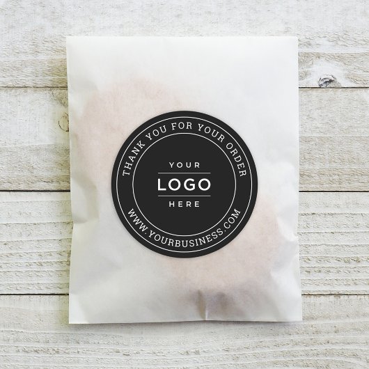 Rund um das Logo für "Schwarze Unternehmen" Runder Aufkleber