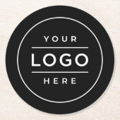 Rund um das Logo für "Schwarze Unternehmen" Runder Pappuntersetzer (Vorderseite)