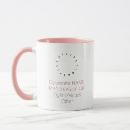 Rund um das Logo markierte Light Rose Pink Combo Tasse