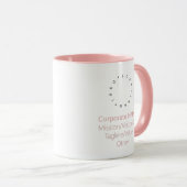 Rund um das Logo markierte Light Rose Pink Combo Tasse (VorderseiteRechts)