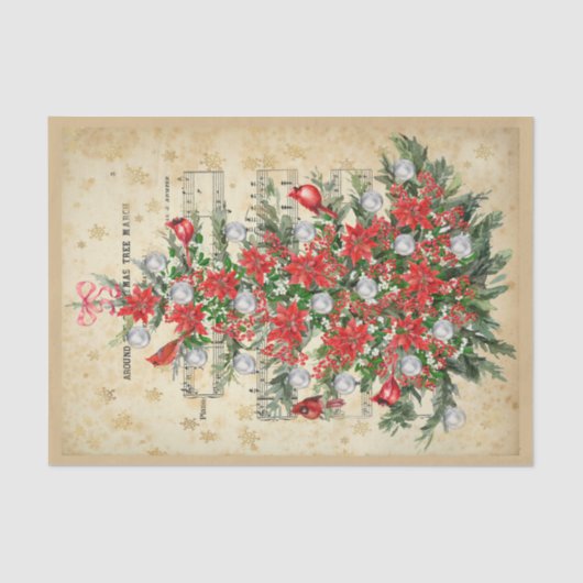 Rund um das Weihnachtsbaumzettel Seidenpapier (Vorderseite)