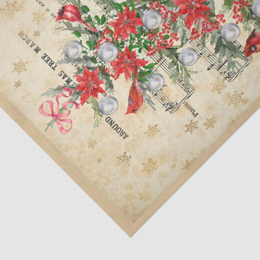 Rund um das Weihnachtsbaumzettel Seidenpapier (Ausschnitt)