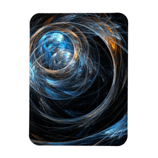 Rund um das World Abstrakt Art Premium Magnet (Vertikal)