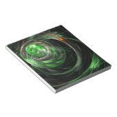 Rund um das World Green Abstrakt Art Notepad Notizblock (angewinkelt)