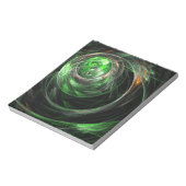 Rund um das World Green Abstrakt Art Notepad Notizblock (Rotiert)