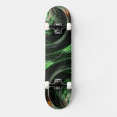 Rund um das World Green Abstrakt Art Skateboard (Vorderseite)