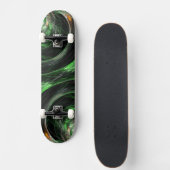 Rund um das World Green Abstrakt Art Skateboard (Vorne)
