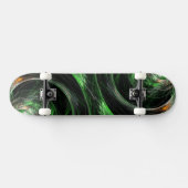 Rund um das World Green Abstrakt Art Skateboard (Horizontal)