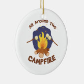 Rund um den Campfire Keramik Ornament (Rechts)