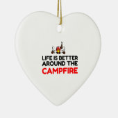 Rund um den Campfire Keramik Ornament (Rechts)