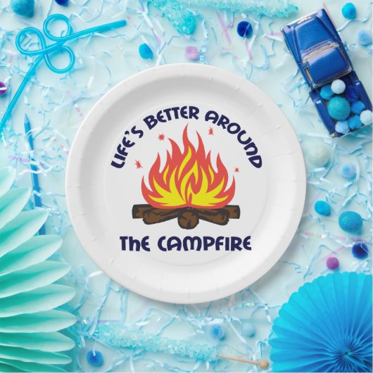 Rund um den Campfire Pappteller (Party)
