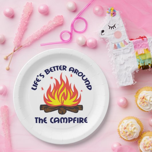 Rund um den Campfire Pappteller (Party)