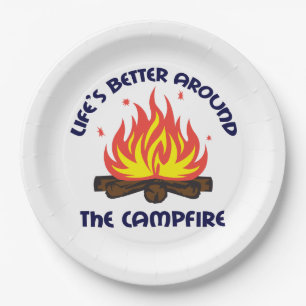 Rund um den Campfire Pappteller